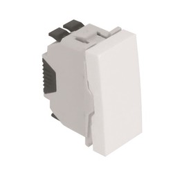 Interruptor unipolar 1 módulo color blanco