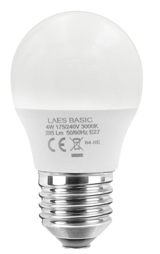 Lámpara led esférica 6w 4000k e27