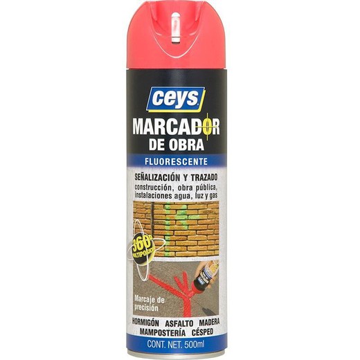 Marcador obra rojo 500ml