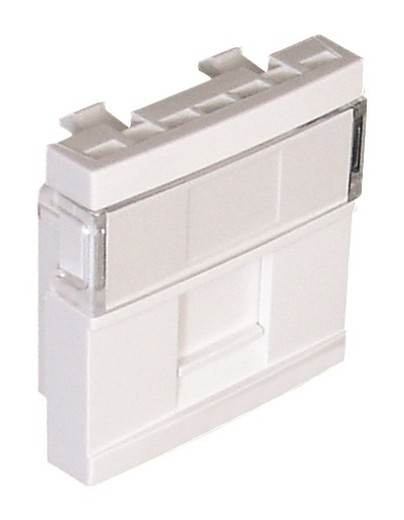 Módulo para conector RJ45 2 módulos en color blanco