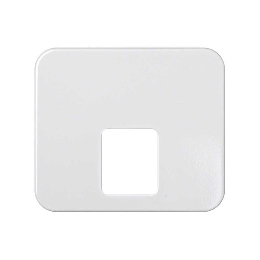 Placa para tomas telefónicas con conectores RJ11 y RJ12 en color blanco blanco Simon 75