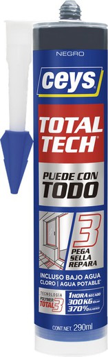 Sellador total tech negro 290ml