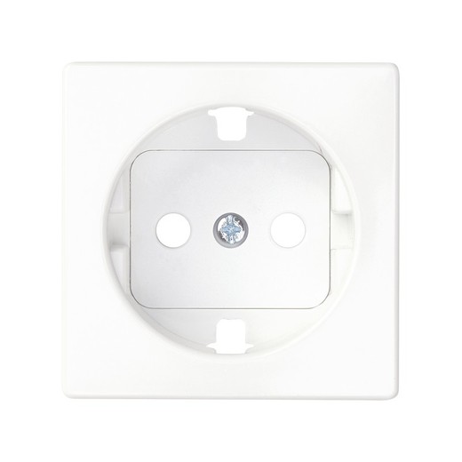 Tapa con dispositivo de seguridad para la base de enchufe schuko en color blanco Simon 82