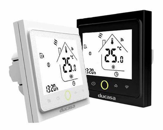 Termostato digital programable con teclas táctiles en color blanco TP 519