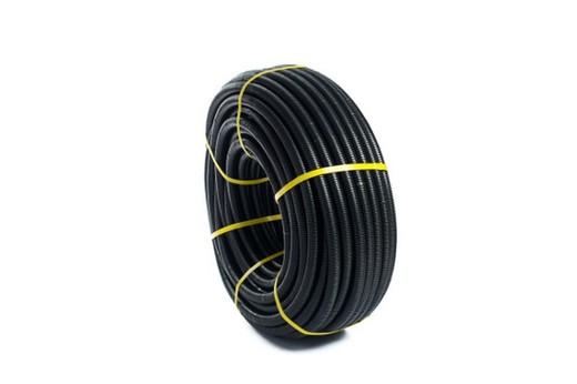 Tubo corrugado flexible en PVC en color negro, diametro de 16 a 32mm