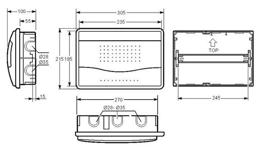 Armario empotrar IP40 12/14 mod c/puerta