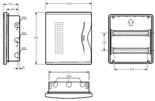 Armario empotrar IP40 24 mod c/puerta