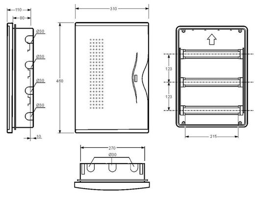 Armario empotrar IP40 36 módulos con tapa
