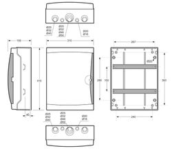 Armario superficie 26 módulos con puerta opaca precintable ip65