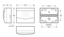 Armario superficie ip40 8/10 mod. Puerta opaca