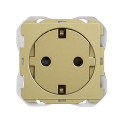 Base de enchufe schuko Clean con sistema de embornamiento a tornillo bronce