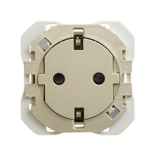 Base de enchufe schuko Clean con sistema de embornamiento a tornillo cava