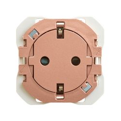 Base de enchufe schuko Clean con sistema de embornamiento a tornillo cobre