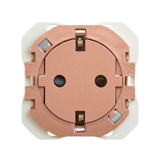 Base de enchufe schuko Clean con sistema de embornamiento a tornillo cobre
