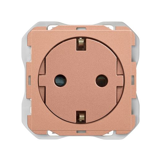 Base de enchufe schuko Clean con sistema de embornamiento a tornillo cobre