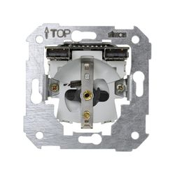 Base de enchufe schuko con doble cargador USB tipo A 10,5W Simon 75