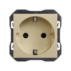Base de enchufe schuko con sistema de embornamiento a tornillo cava