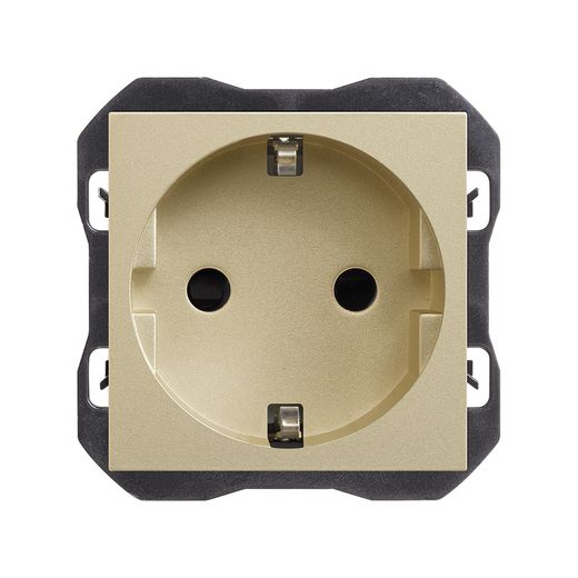 Base de enchufe schuko con sistema de embornamiento a tornillo cava