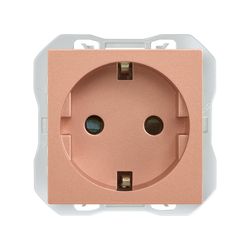 Base de enchufe schuko con sistema de embornamiento a tornillo cobre