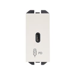 Cargador USB C 20W Power Delivery blanco mate