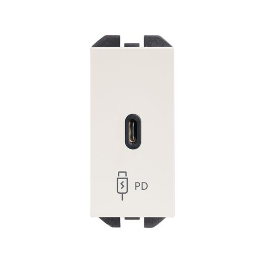 Cargador USB C 20W Power Delivery blanco mate