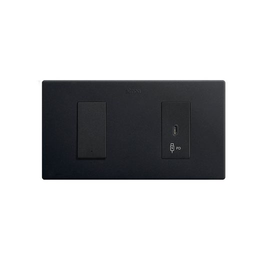 Cargador USB C 20W Power Delivery negro mate
