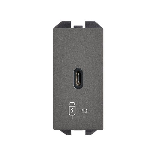 Cargador USB C 20W Power Delivery titanio titanio