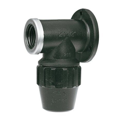 Codo grifo rosca hembra de 3/4" a tubo de 25mm, sin refuerzo metálico