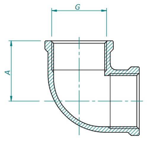 Codo hembra-hembra de 1/2"