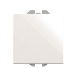 Conmutador pulsante con sistema de embornamiento rápido blanco