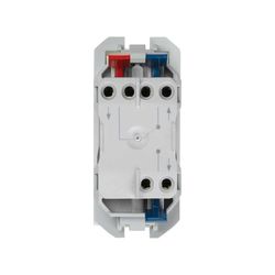 Conmutador pulsante de tecla estrecha con sistema de embornamiento rápido aluminio