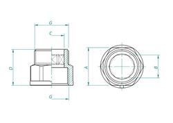 Contrarrosca hexagonal m-h 3/8"