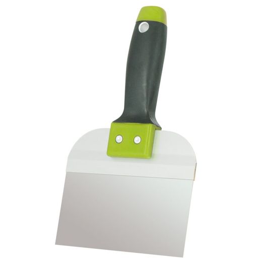 Espátula de emplastecer en acero inoxidable flexible con mango bimaterial de 150 mm