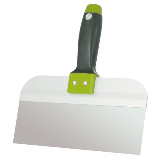 Espátula de emplastecer en acero inoxidable flexible con mango bimaterial de 250 mm