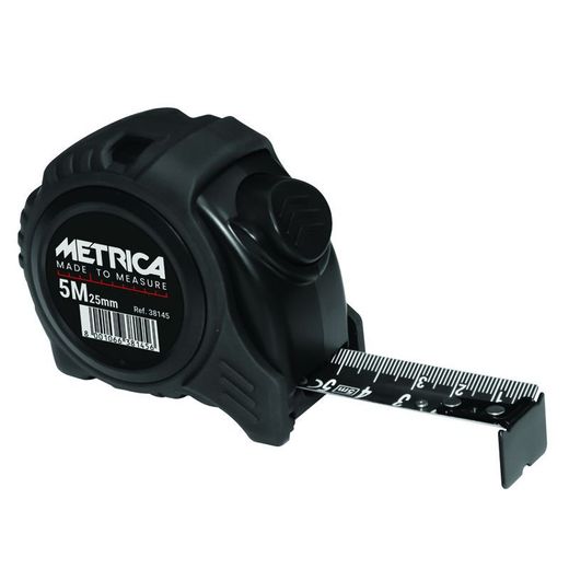 Flexómetro all black 8 mts x 25 m