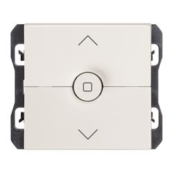 Interruptor para persianas con 3 posiciones, subida, bajada y paro blanco mate
