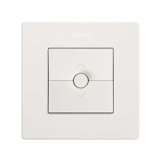 Interruptor para persianas con 3 posiciones, subida, bajada y paro blanco mate