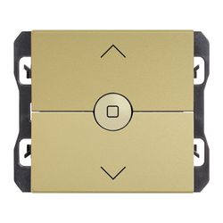 Interruptor para persianas con 3 posiciones, subida, bajada y paro bronce