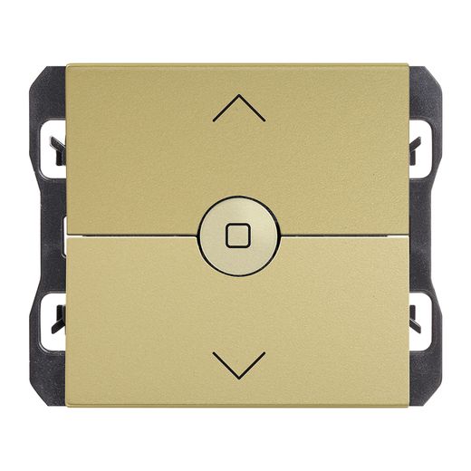 Interruptor para persianas con 3 posiciones, subida, bajada y paro bronce
