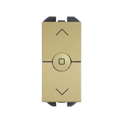 Interruptor para persianas de tecla estrecha con 3 posiciones bronce