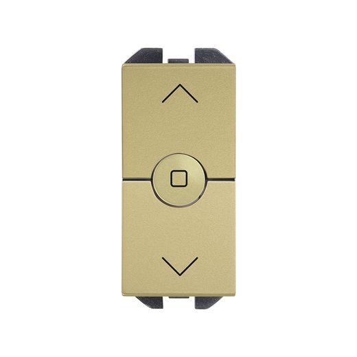 Interruptor para persianas de tecla estrecha con 3 posiciones bronce