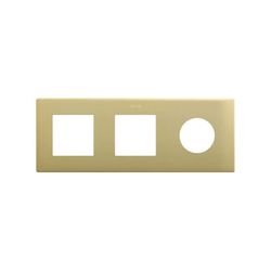 Marco compuesto por 2 elementos y 1 estética mínima para base enchufe schuko CLEAN bronce