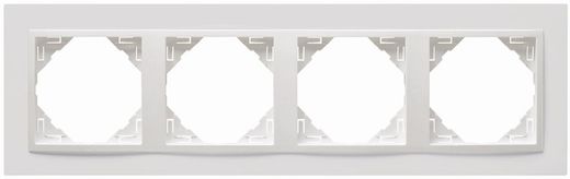 Marco cuadruple blanco/blanco