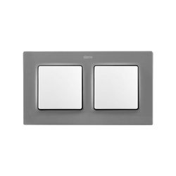 Marco de 2 elementos gris Simon 82 Concept