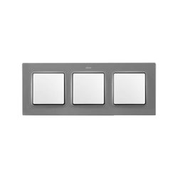 Marco de 3 elementos gris Simon 82 Concept