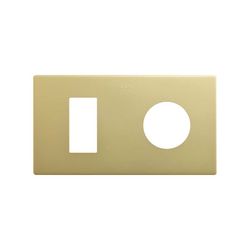 Marco estética mínima para 2 elementos para 1 base enchufe schuko CLEAN bronce