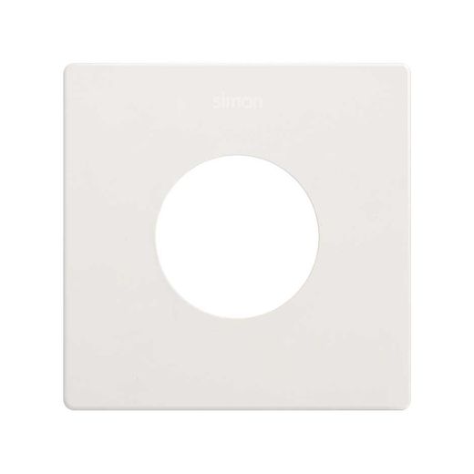 Marco estética mínima para base schuko CLEAN de 1 elemento blanco mate