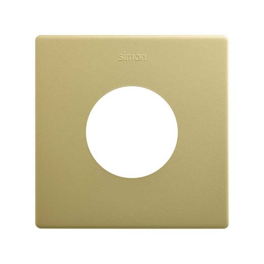 Marco estética mínima para base schuko CLEAN de 1 elemento bronce