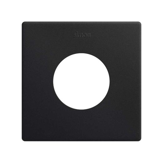 Marco estética mínima para base schuko CLEAN de 1 elemento negro mate