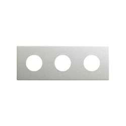Marco estética mínima para base schuko CLEAN de 3 elementos aluminio